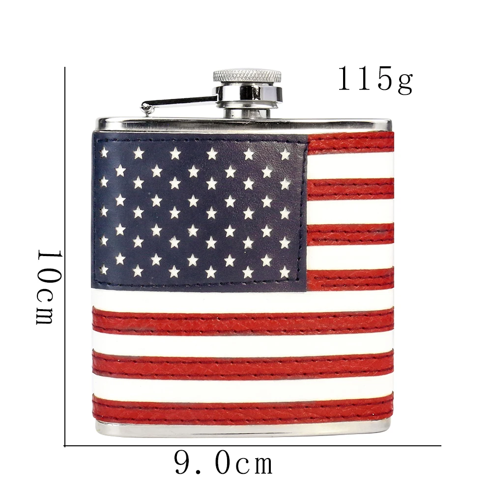 USA Flag  Wine Pot Leather Cov - Outdoor Camping Usa 评论和价格