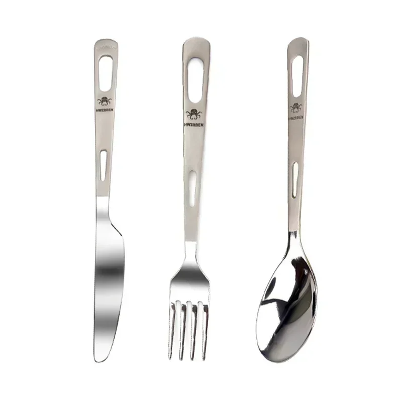 HWZBBEN Titanium Fork Spoon Kn - Outdoor Camping Dining Set 评论和价格