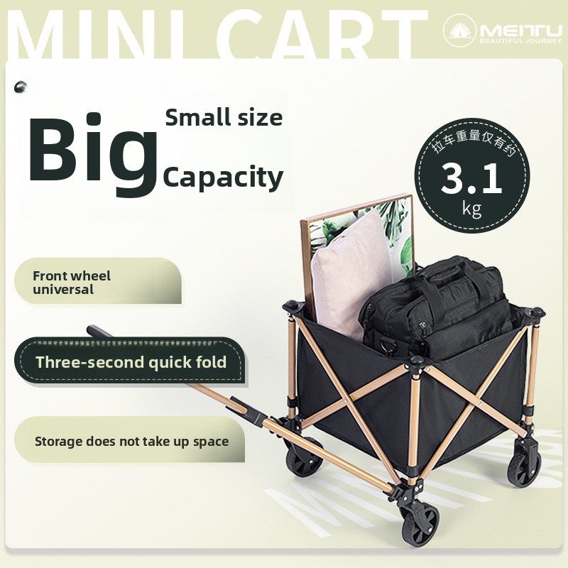 Outdoor Folding Wagon Portable - Outdoor Camping Trolley 评论和价格